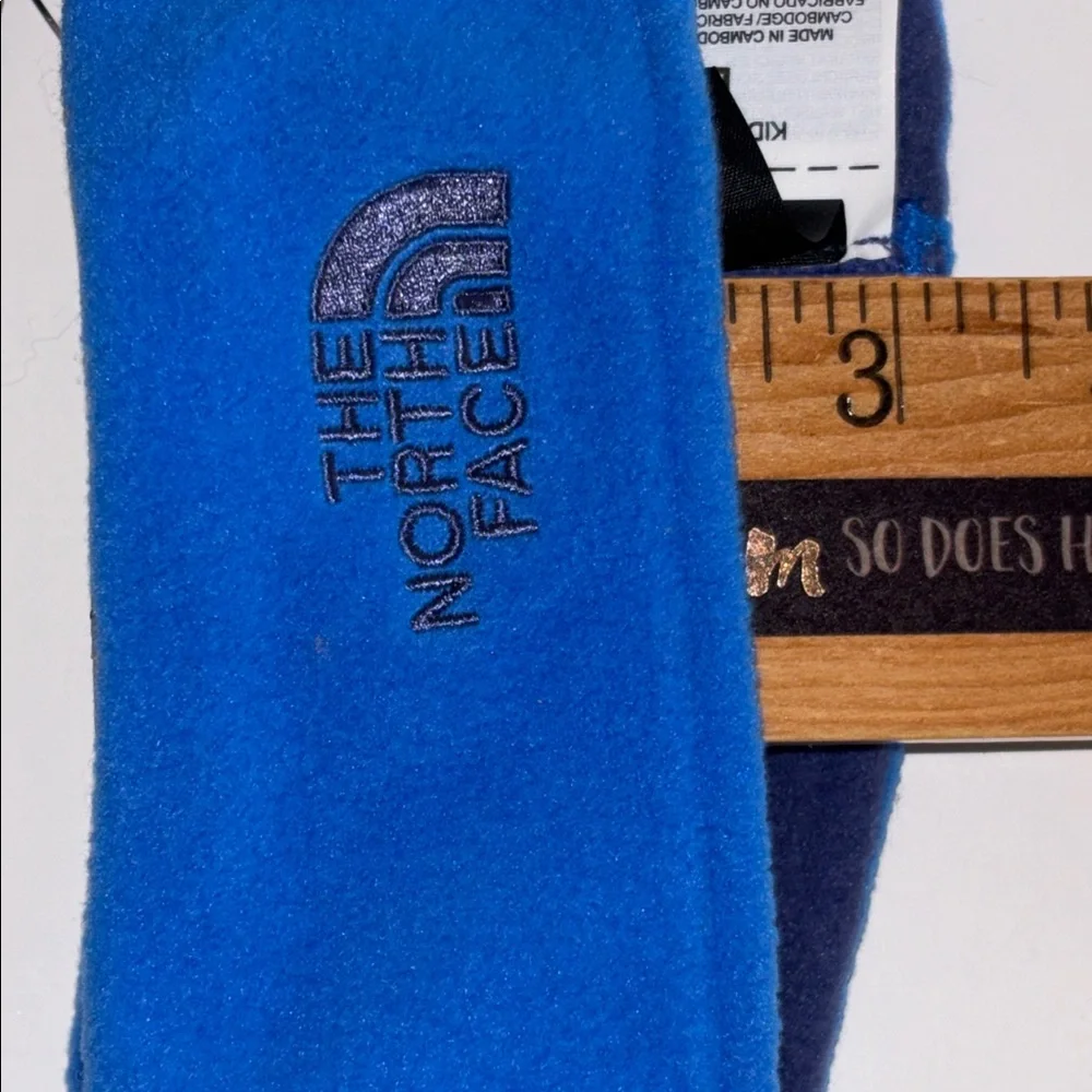 Kids North Face Royal Blue Fleece Headband with Navy Lining  Blue North Face